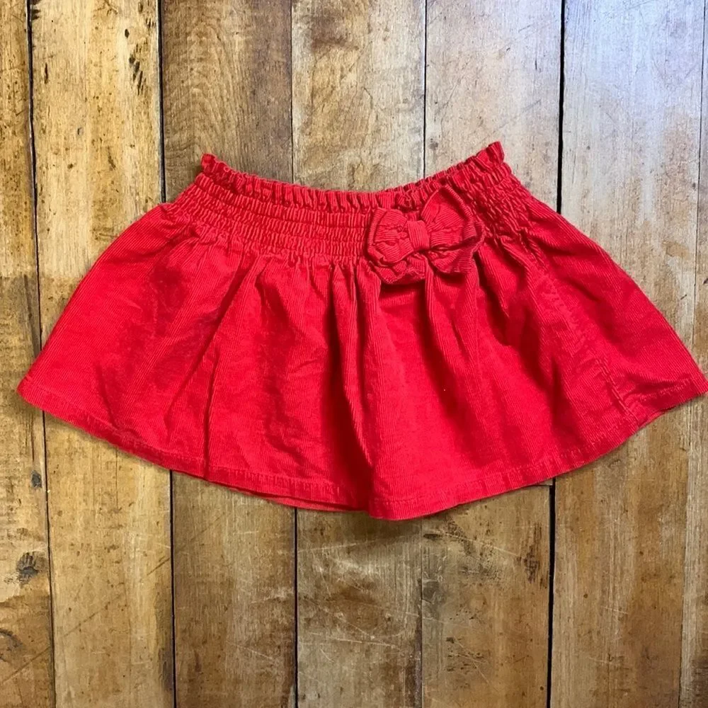 Gymboree skirt size 12 to 18 months red corduroy cotton spring - Picture 1 of 5